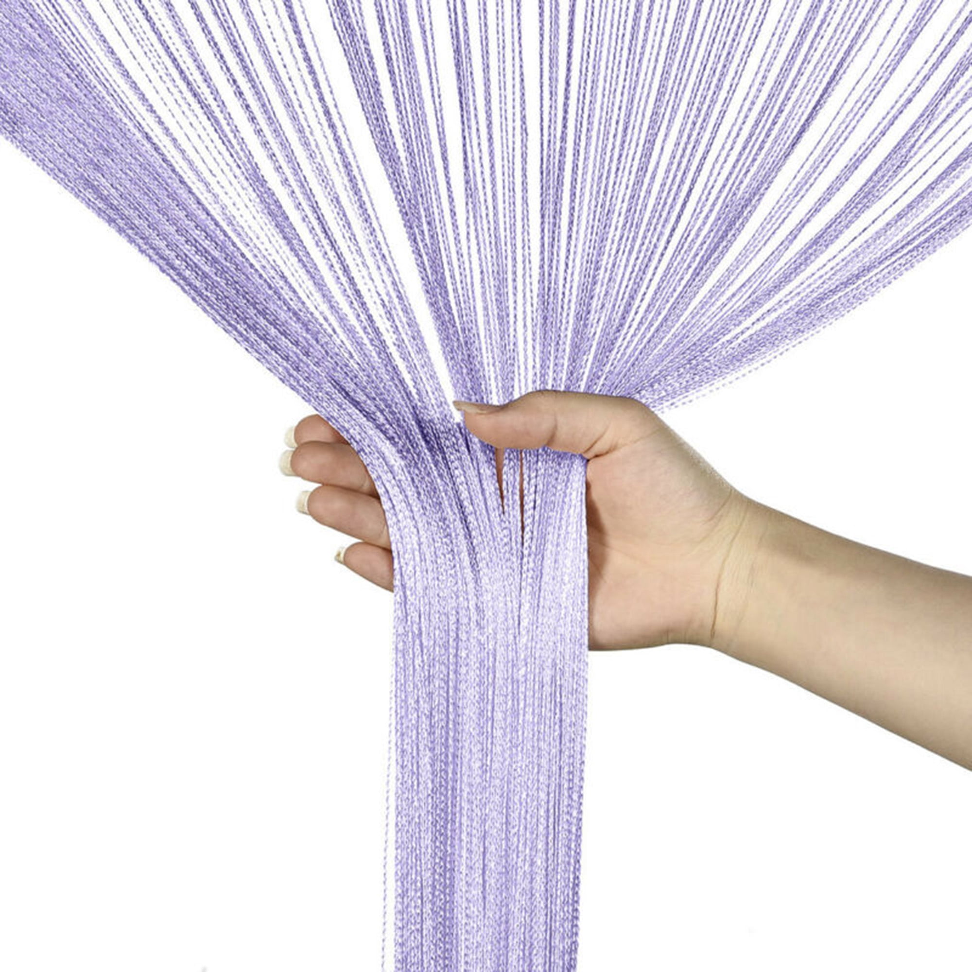 CRYSTAL LOOK  BEADS LILAC/MAUVE/  BEADED CURTAIN VOILE ROPE TIEBACK £3.99 EACH 