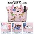 thumbnail image 2 of Tote Bag for Women - Colorful Funny Dachshund Shoulder Bag - Large Utility Work Duffle Bag with Zipper Handbag for Travel, Work, Sprots, 2 of 5
