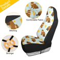 thumbnail image 3 of ALAZA Groundhog Dog Stars Car Seat Covers 2 PCs Universal Auto Front Seats Interior Protector, 3 of 7