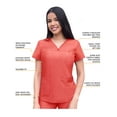 thumbnail image 3 of Adar Pro Modern Athletic Scrub Set For Women - Modern V-Neck Scrub Top & Yoga Jogger Scrub Pants, 3 of 7