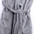thumbnail image 5 of Men's Warm Super Soft Flannel Coral Fleece Long Bath Robe Nightwear, 5 of 6