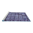 thumbnail image 2 of Ahgly Company Machine Washable Indoor Square Abstract Blue Modern Area Rugs, 3' Square, 2 of 4