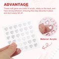 thumbnail image 3 of Pegatinas en forma de corazón Uxcell, strass de acrílico autoadhesivo para manualidades, decoración de uñas, DIY, rosa, 3 of 6