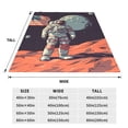 thumbnail image 3 of Balery Astronaut With American Flag Manta de Felpa Suave y Acogedora – Cobija de Franela Aterciopelada para Cama, Lavable y Cálida para Sofá, Mascotas, Transpirable-80"x60", 3 of 7