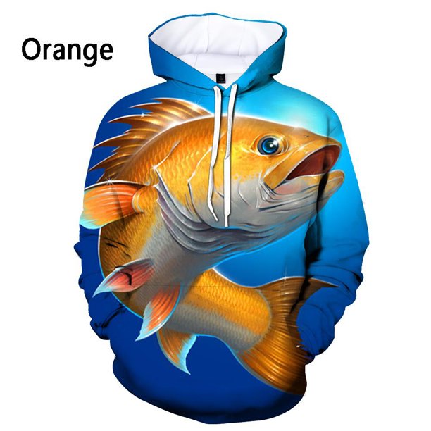 Sudadera Con Capucha Con Estampado En 3D De Pescado De Nueva Moda Para Hombres Y Mujeres casual Otoño/Invierno De Manga Larga Gao Jiahui unisex
