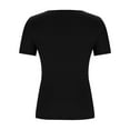 thumbnail image 5 of AherBiu Plus Size Tops for Women Peplum Ruffle Dressy Casual Blouse Front Knotted V Neck Short Sleeve Cute T-Shirts, 5 of 8
