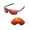 Fire Red Mirror Coated - Polarized, variant on Walleva Fire Red Polarized Replacement Lenses for Oakley Badman Sunglasses