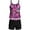 X2Hot Pink, variant on lnmuld 2 Piece Girls' Galaxy Print Tankini Swimsuit with Boy Shorts Size:9-10 Years