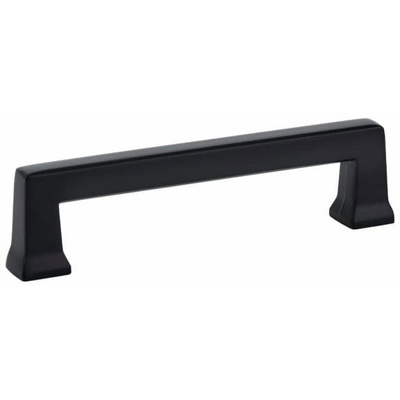 Emtek 86425US19 4 in. Alexander Cabinet Pull, Flat Black