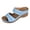Sky Blue, variant on Slides for Women Bohemian Hollow out Orthopedic Walking Sandals Summer Casual Slip on Platform Wedges Green Size 9.5