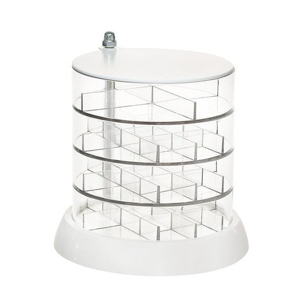 Caja de almacenamiento de joyería giratoria, organizador de joyas de 4 capas, escaparate giratorio, horquillas, pendientes, soporte para vestidor de d