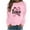 Pink 1, variant on Trendy Breast Cancer Shirts for Women Pink Ribbon Print Tops Casual Loose Raglan Long Sleeve Round Neck Pullover Hoodie Top,Gray 1,L