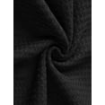 thumbnail image 5 of DARING DIVA Women's Waffle Knit Pajama Sets Lounge Set Long Sleeve Top Black XS, 5 of 6