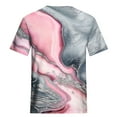 thumbnail image 5 of WXLWZYWL Womens Summer Tops Casual Printing Shirts Short Sleeve Loose Tee Tops V Neck Blouse Pink, 5 of 5