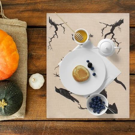 

Halloween Decorations Clearance! Huayishang Bat Placemats Must Have Insulated Placemats for Halloween Parties Festive Atmosphere Create Unique Halloween Table Decorations Placemat*1 Piece