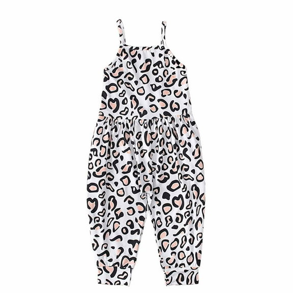 Fengyings Toddler Kids Girls Boys Rompers Casual Sleeveless Pajamas Onesies Overall Spaghetti Straps Shorts Jumpsuits