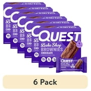 (6 pack) Quest Bake Shop Brownies, Chocolate Flavor, 10g Protein, 4 Count