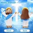 thumbnail image 6 of Blessing And Glory Jesus Plush Doll - Prayer-Themed Religious Toy For Church, Sunday School, Christmas, Easter, Home Decor, And Inspirational Gifts Easter, Mother's Day Gifts-Brown & Blue, 6 of 7