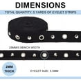 thumbnail image 2 of 5 Yards Cotton Grommet Tape Silver Eyelet Tape 1inch Wide Black Eyelet Grommet Tape Eyelet Twill Tape for Sewing DIY Lace up T-Shirt Kit, 2 of 6