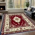 thumbnail image 2 of 71x98in patio carpet outdoor big carpet for living room arrel speckled wool-blend area rug big area rug retro area rug, 2 of 10