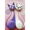 thumbnail image 1 of Pintura de diamante 5D DIY taladro redondo completo gato decoración del hogar arte artesanal 30x45cm, 1 of 9