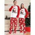 thumbnail image 3 of Conjunto de pijamas familiares a juego de Navidad con estampado de Papá Noel HO HO HO para adultos, niños y bebés, pijamas familiares navideños 2025, 3 of 3