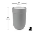 thumbnail image 2 of Umbra 1.6 gal Touch Plastic Swing Top Lid Bathroom Trash Can, Grey, 2 of 10