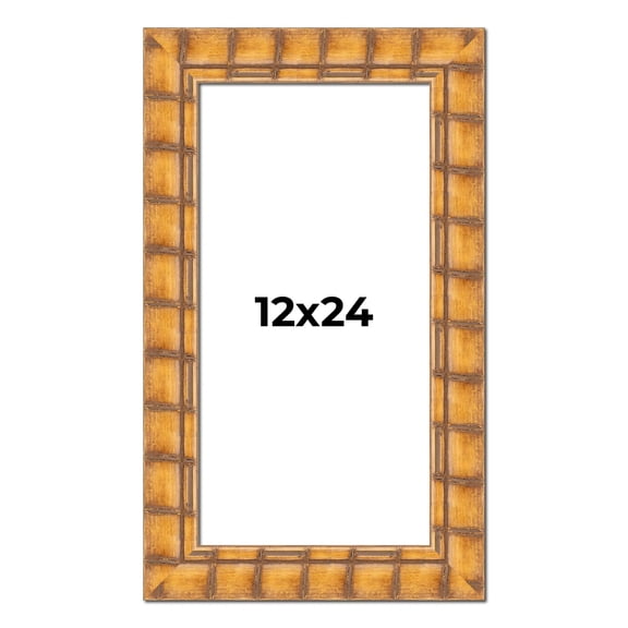 12x24 Frame Beige Real Wood Picture Frame Width 3 inches | Interior Frame Depth 0.5 inches |