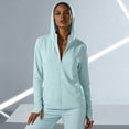 thumbnail image 7 of Women's Sun Protection Jacket Full Zipper Long Sleeve UV Hoodie Shirts Outdoor Athletic Jacket with Pocket Light Blue XXXXL(XXXXL), 7 of 7