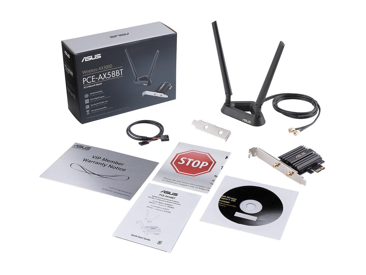 ASUS AX3000 (PCE-AX58BT) Next-Gen WiFi 6 Dual Band PCIe Wireless Adapter with Bluetooth 5.0 - OFDMA, 2x2 MU-MIMO and WPA3 Security - image 5 of 11