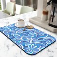 thumbnail image 2 of Coffee Drying Mat, Oversized (19.5x12in ), LowProfile, Super Absorbent, Diatom mud, Waterproof & SlipResistant, decorative pattern for Kitchen Counter, Trimmable, Easy to Clean, 2 of 7