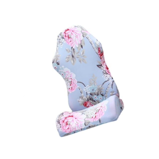 Langgg Housse de Chaise de Jeu d'Ordinateur Pivotante Housse de Fauteuil Extensible Fleur Rose