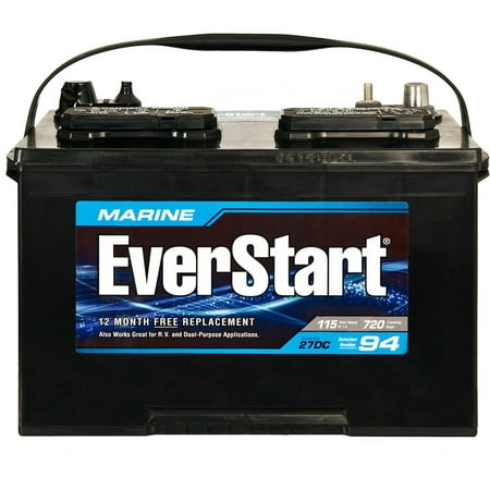 EverStart Lead Acid Marine Battery, Group 27DC (Best Marine Starting Battery For The Money)