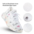 thumbnail image 3 of Pink Love Heart LOVE Walking Shoes for Men Woman Lightweight Tennis Fashion Elastic Sports Shoes Cushion Basketball Shoes, 3 of 7