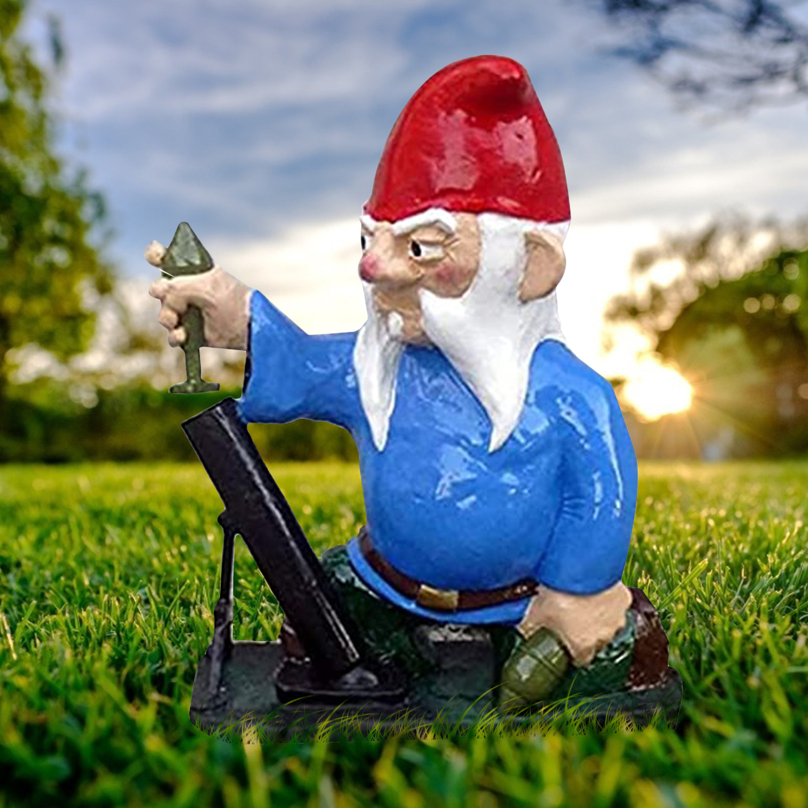 Resin Gnomes Statue Garden Fighting Army Goblin Decoration - Walmart.com