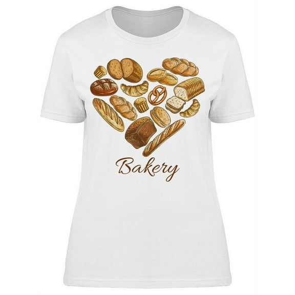 Heart Made Of Bread T-Shirt Women -Image by Shutterstock, Female 5X-Large