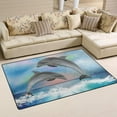 thumbnail image 4 of Coolnut Area Rug 60x39 inch, Carpet Tropical Underwater Dolphins Nursery Rug Floor Mat for Hardwood Floor Entrance Living Room Bedroom, 4 of 6