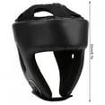thumbnail image 4 of Boxing Helmet PU, Head Guard Sanda Kickboxing Leather Adjustable Training DefenseBlack Large Size, 4 of 8