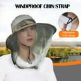 thumbnail image 5 of HOMEYA Mosquito Head Net Hat with Neck Flap Wide Brim Sun Hat Outdoor Hiking Gardening Fishing, Gray Camouflage, 5 of 8
