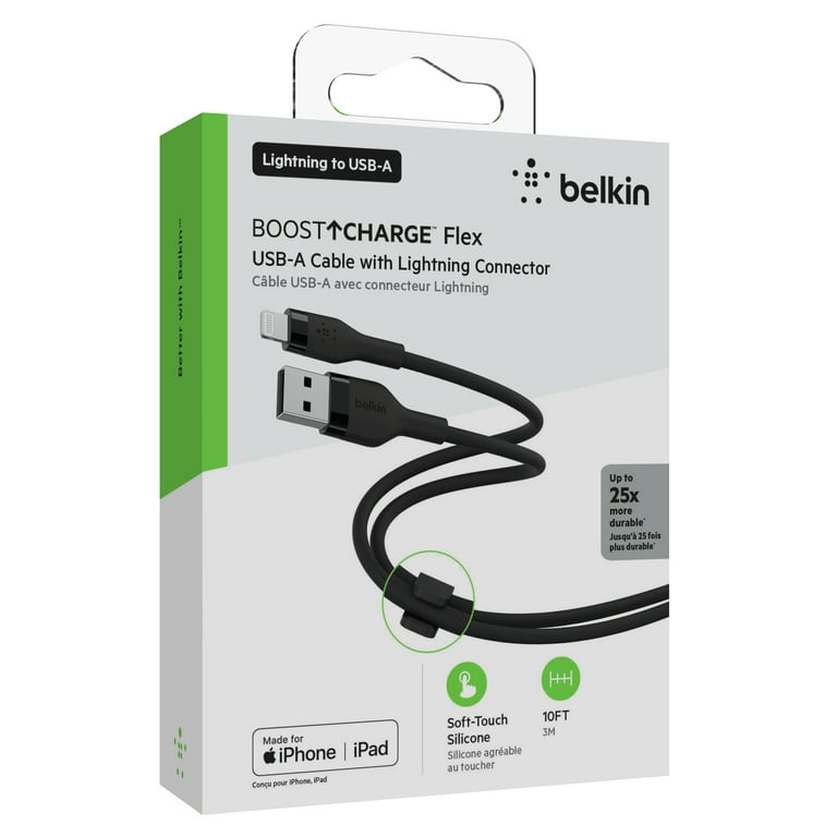 Belkin BOOST↑Charge Pro Flex USB-A Cable with Lightning Connector (3m) -  White - Apple (CA)