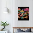 thumbnail image 3 of Nawypu  Think Happy Thoughts Mental Health Retro Hippie Magic Mushroom Canvas Wall Art  Growth Mindset Themed Decor for Home Girls Room College Dorm,Positive Gifts for Her Women Teen Girls, 3 of 4