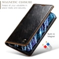 thumbnail image 7 of Leather Case for iPhone 15 Card Slot Folio Flip Wallet Case for iPhone 15 Premium PU Magnetic Kickstand Cover Soft TPU Inner Case Brown, 7 of 7