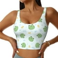 thumbnail image 1 of Fotbe Kawaii Frogs Sujetador Deportivo Largo sin Aros para Mujer con Almohadillas y Soporte Medio, Transpirable y Absorbente, Camiseta Tipo Chaleco o Tank Top-X-Large, 1 of 8