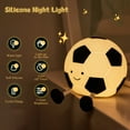 thumbnail image 3 of Night Light for Kids, Cute Foodball Silicone Lamp with Tap Control & Timer, Rechargeable LED Beside Night Light, Dimmable Nursery Night Light Gift for Kids Boys Girls Baby Toddlers Teen, 3 of 9