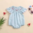 thumbnail image 6 of Coerni Baby Girl Easter Outfit Cotton Striped Jumpsuit Bodysuit New Born Bubble Romper First Birthday Outfit Smocked Vintage Clothes, 6 of 9