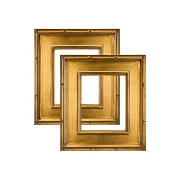 Creative Mark Museum Plein Aire Ornate Picture Frame - 24x36" - Gold Leaf - Pack of 2, High-End Antique Style Frames - Open Back with No Glass or Backing