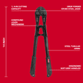 thumbnail image 3 of Hyper Tough 14 in Heavy-Duty Bolt Cutter with Comfort Grip Handles, 3 of 12