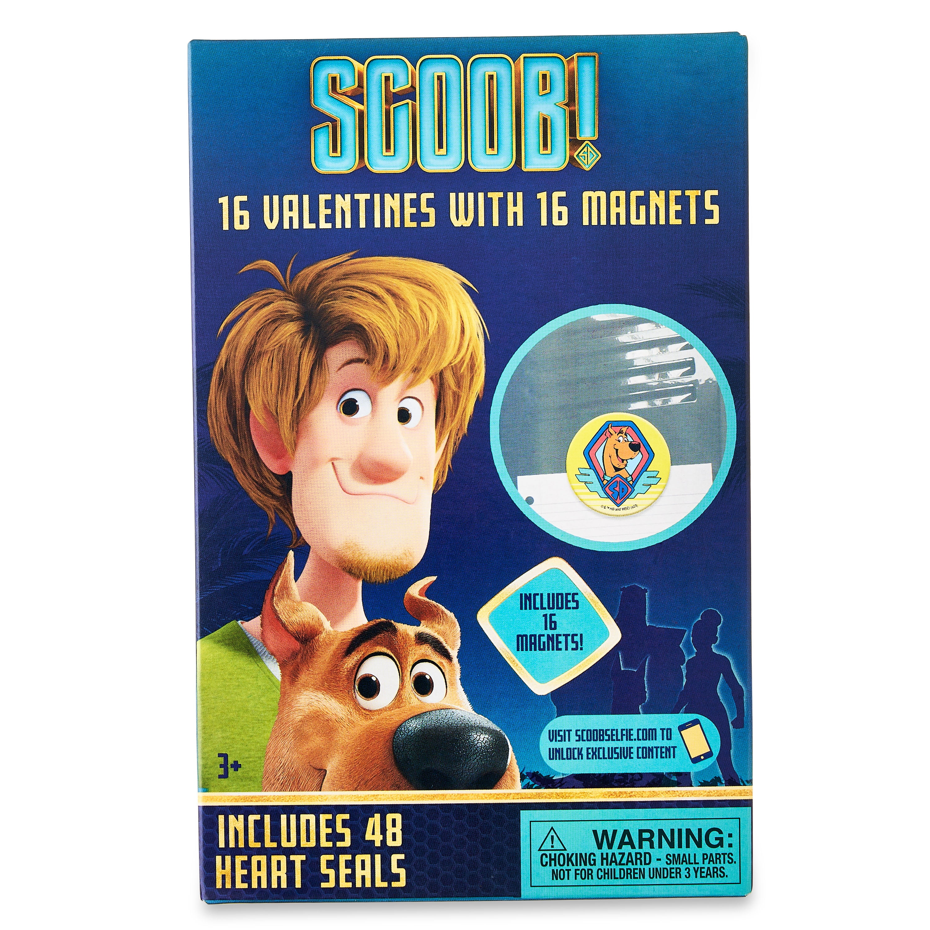 Scooby-Doo Way To Celebrate Scooby Doo Valentine's Day Paper Exchange Cards, Kiddie Cards, Magnet, 16 Count, Multi-Color, Classroom