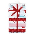 thumbnail image 2 of Little Treasure Hudson Baby Girls Cotton Poly Flannel Receiving Blankets 7-Pack, Red Hot Cocoa, 30x30 inches, 2 of 2