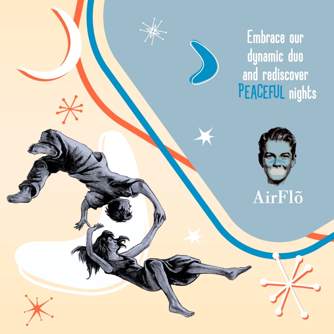 AirFlo by Workflo - Cure Snoring with Mouth Tape and Nasal Strip Combo